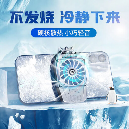 帆睿手机散热器磁吸游戏降温神器半导体制冷散热背夹直播平板适用于苹果黑鲨一加ipad风冷贴片无线充电 【新品-手机散热器-9片扇叶】黑色-充电款