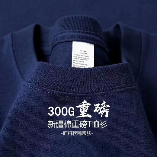 高级灰 300g重磅纯棉T恤厚实不透短袖男女纯色宽松大码打底上衣服 香芋紫-300g重磅 2XL建议190-210斤