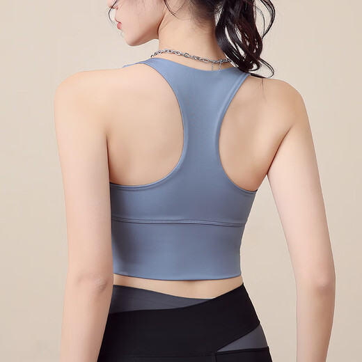 Fenten high-intensity shock-proof sports vest integrated training fitness lingerie women running yoga suit beautiful back I-shaped gathering temperament black M [recommended 70-100 Jin [Jin equals 0.5 kg]]