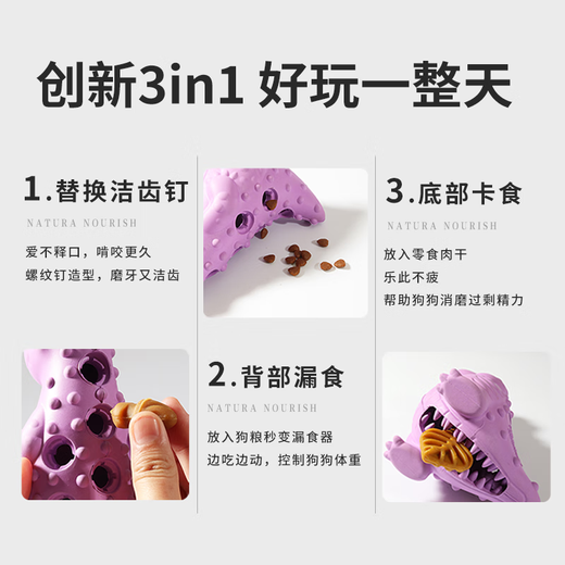 Narish Beißspielzeug für Hunde, bissfester Beißstab, Puzzle-Latex-Futterball, lindert Langeweile, zahnreinigende Hundesnacks, Krokodil – empfohlen für mittelgroße und große Hunde (8–35 kg)