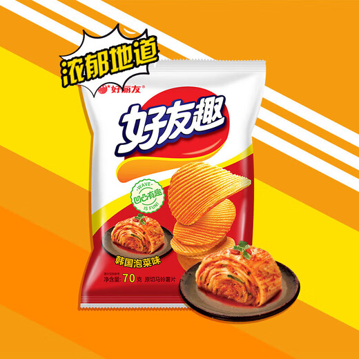 Orion Friends Fun Fun Potato Chips Snacks Kinder lässige Snacks Kartoffel -Chips Puff Food Snacks Koreanisch Kimchi Aroma 70g