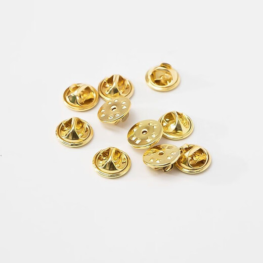 Universal alloy brooch butterfly buckle badge badge spare buckle pin buckle spurs base back buckle fixed buckle gold (10 pieces)
