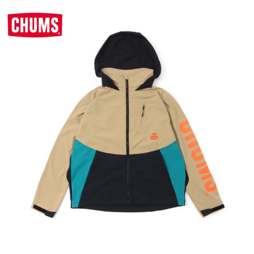 CHUMS洽洽鸟 潮牌户外春夏新品快干弹力外套轻量软壳夹克CH04-1343 灰色G001 L