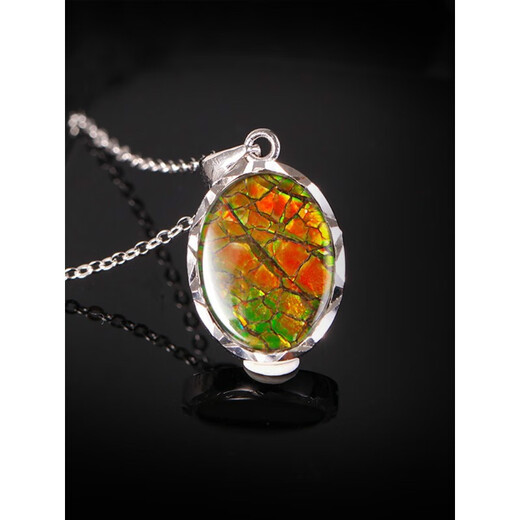 Shiximusi natural ammolite stone owl pendant women's clavicle chain fashion personality #BCSD2X-9