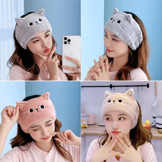 Shang Shu's confinement hat, autumn and winter style confinement scarf, headband, postpartum protective wipes for pregnant women, forehead band, windproof, postpartum women's spring, Hanhan Cat scarf, khaki color, one size fits all