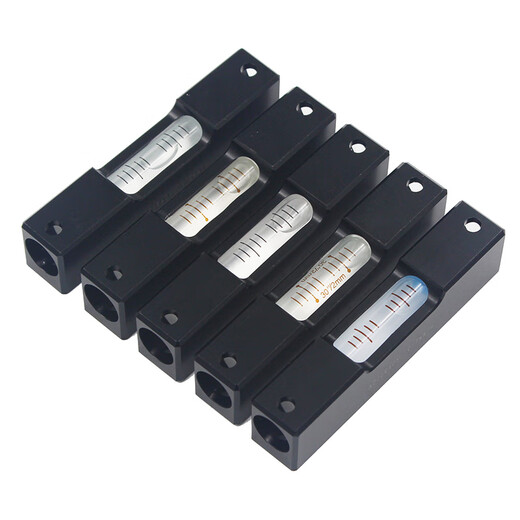 Dongjialong Mini Small Strip Level Long Strip Machine Tool Leveling Level Metal Black Level Bubble Length 80mm Magnetic 0.1mm/m