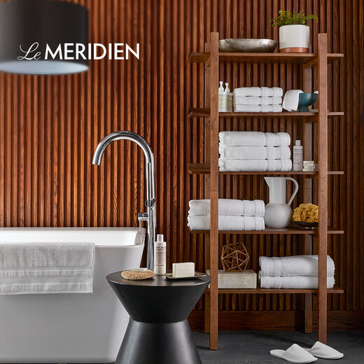 艾美（LE MERIDIEN AI MEI）酒店毛巾全棉吸水浴巾方巾面巾纯棉白色斜纹柔软亲肤吸汗家用洗脸 浴巾（76×147cm/693g） 1条