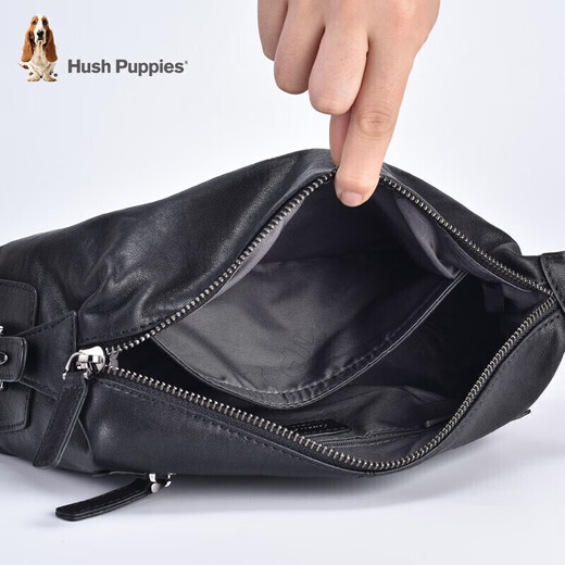 Hush Puppies handbag for men's retro hand grab bag vegetable tanned leather men's bag large capacity to give boyfriend birthday gift

