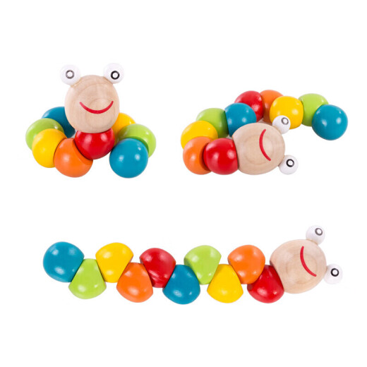 Fuhaier Wooden Twisted Worm Caterpillar Children's Educational Toys for Boys and Girls Infants and Toddlers Early Education Birthday Gifts