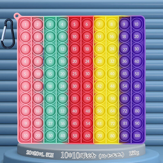 Vitalität Kinder interessante Zahl Crab Kinder Lernspielzeugdrucktastatur Alphanumeric 12x12 Multiplikationsformeln zur Zerstörung der Rattenpionierregenbogen 1-100 Zahlen (Single Rainbow 20cm)