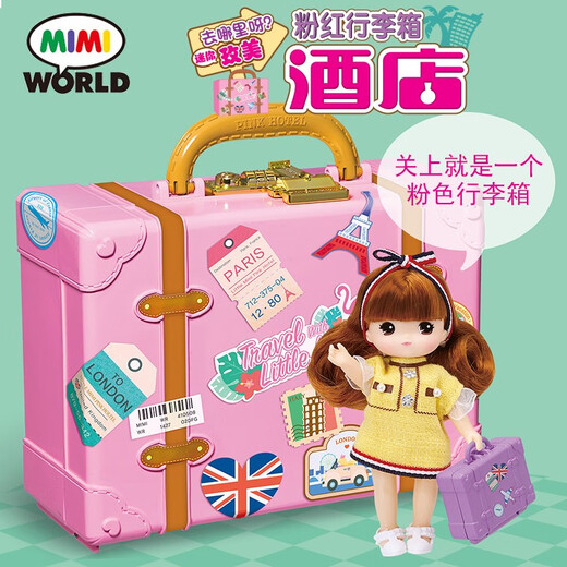 Mimiworld para niños muescas de muñeca hotel casa de muñecas casa juguete para niña