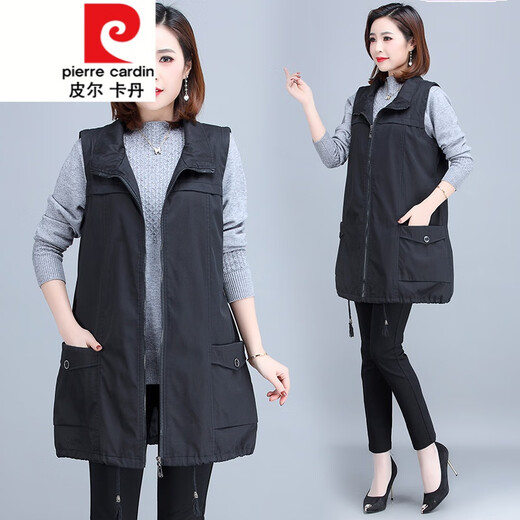 Pierre Cardin 2023 Chaqueta de primavera y otoño femenina de la mujer con manchas de mediana edad coreana Knited 16833 XXL recomendado 120-140Jin [Jin iguala 0.5 kg]