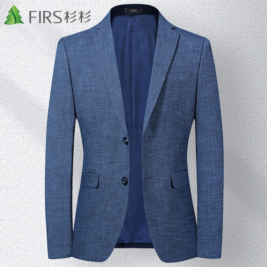 Shanshan (FIRS) suit men's autumn style business young and middle-aged elastic small suit casual men's single suit jacket formal business wear top suit wedding dress 2036 blue 175