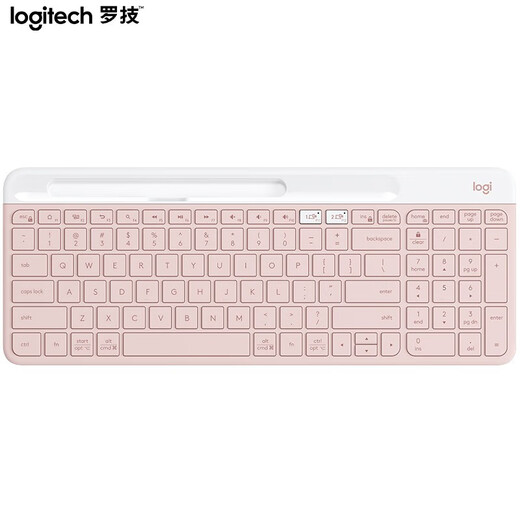 Logitech K580 wireless Bluetooth ultra-thin silent keyboard Office laptop mobile phone Mac tablet iPad Portable dual-mode cross-screen keyboard Multi-device mouse pad Ultra-thin keyboard K580-pink + multiple choice gifts