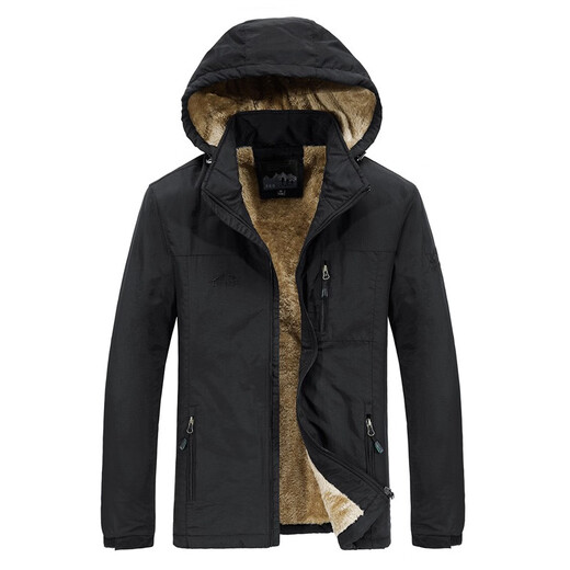 JP Herrenjacke plus Samt dicke warme Kapuze-Freizeitjacke 689 9868 Militärgrün M-170