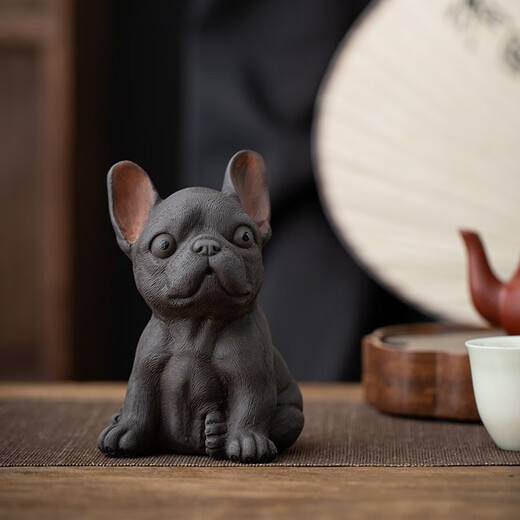 Yuxuan Creative Purple Clay Tea Pet Zodiac Dog Ornaments Boutique Can Raise Pastoral Dogs Prosperous Tea Accessories Handmade Tea Play ZL--Pastoral Dog