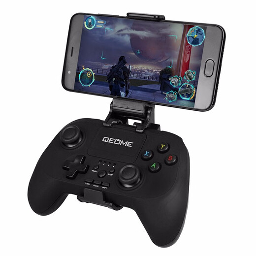 Fun Apple delta simulator Android mobile game controller wireless Bluetooth computer TV Switch King of Glory Peace Elite PC version steam Genshin Impact Chicken Gohan Bluetooth wireless controller + bracket + receiver (Apple Android/Computer/TV)
