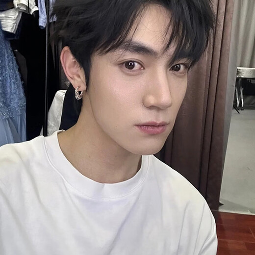 BJYL titanium steel hollow earrings men's single trendy earrings for boys cyberpunk high-end ear jewelry niche unique single