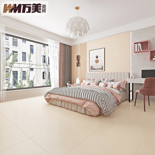 
Wanmei soft skin glaze plain micro cement living room tiles bedroom floor tiles kitchen bathroom wall floor tiles Guangdong Foshan brick DT825 cherry blossom powder 600*1200mm