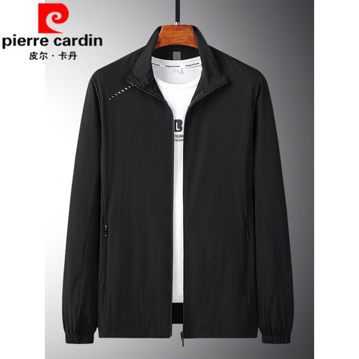 Pierre cardin (pierre cardin) thin protective jacket for middle-aged and elderly spring and summer ice silk clothes for spring and autumn men's casual middle-aged daddy jacket 829 mist blue XL [recommended 110-125 Jin [Jin equals 0.5 kg]]