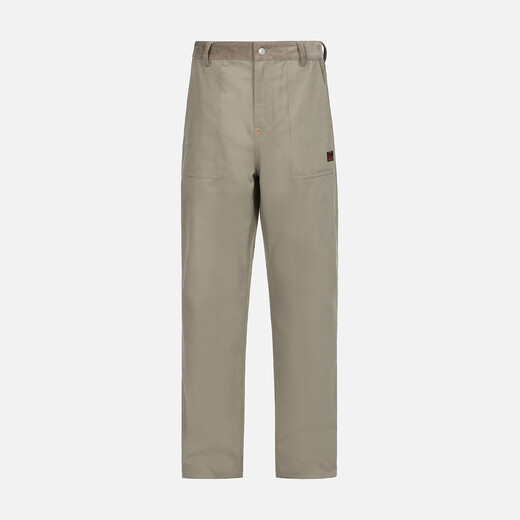 EVISU Men's Seagull and Home Flower Printed Casual Pants 2EAHTM3PT1048XXCT Khaki 29