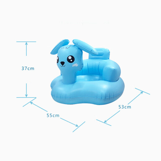 Cute pudding baby learning chair toy inflatable sofa bb anti-fall multifunctional dining seat portable children's small sofa blue New Year gift