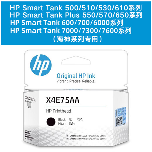 HP Original HP Smart Tank660/670/675/678/672/676/720 Druckertinte [X4E75A = GT53] Schwarzer Originaldruckkopf