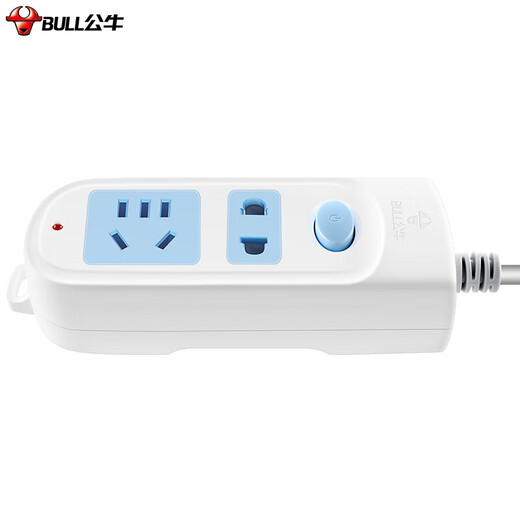 Bull (BULL) Bull (bull) socket/with child protection door New national standard socket/power socket 2-position master control 1.8 meters GN-612