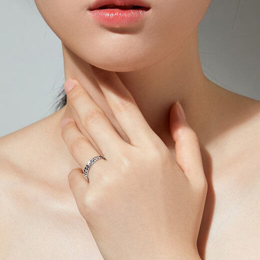 Liuguifu Jewelry Xingyao Platinum Ring PT950 Ring Live Adjustable Women's Birthday Gift Live 2.0g