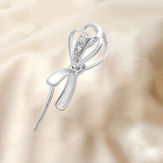 Guanpu Pavilion Fat Donglai's same style 18k gold buckle head Buddha oblique hole pendant melon seed buckle Guanyin jade pendant buckle white gold