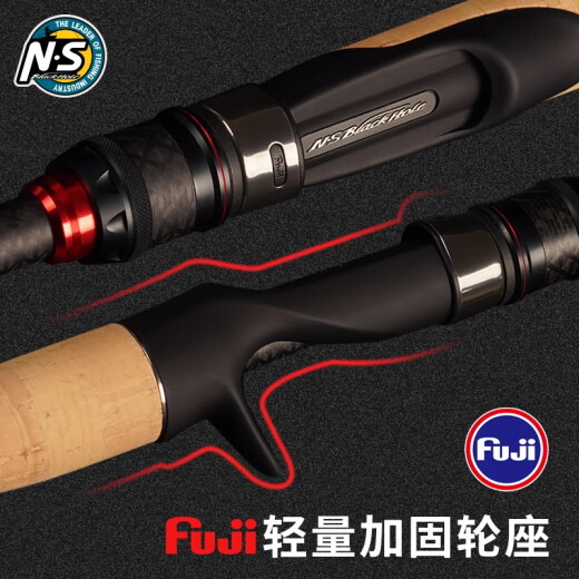 NS BlackHole23 new Avenger Luer rod gun handle straight handle fishing rod far-shot carbon light hard perch fishing rod 2.01m /S-672L straight handle 2 sections