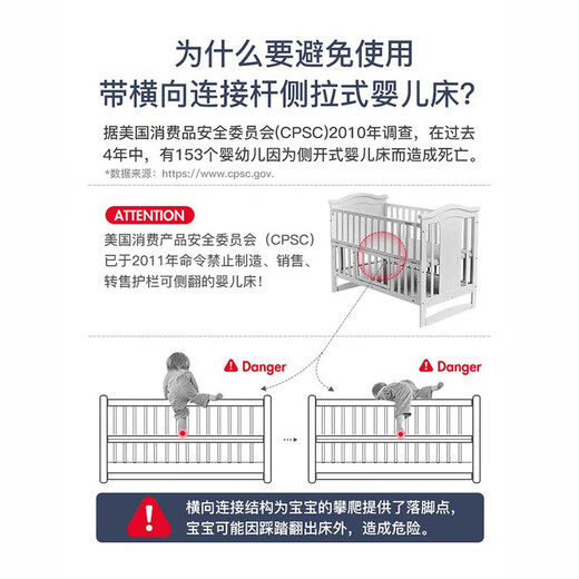 Hagaday婴儿床新生儿可移动摇多功能实木童床新生儿宝宝bb小床拼接大床 【升级款】白色大床+7cm床垫