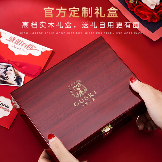 古士旗品牌男士钱包男长款真皮男式钱夹礼盒头层牛皮生日礼物送男友老公
