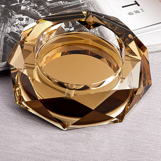 Weiyang WYS-683 Crystal Glass Aschenbecher Hotel Büro Hotel Aschenbecher Star Anis Aschenbecher Elektroplatten Silbermodell 18 cm