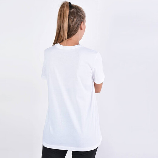 Nike Nike Women's Big Hook Logo t-shirt rond respirant T-shirt à manches courtes Sports Top BV6169 Blanc 100 S