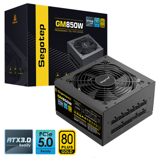 XINGU (SEGOTEP) Alimentation électrique GM850W Module d'alimentation de bureau Composant Composant Hostis Médaille d'or Mode complet GM850W prend en charge ATX3.0