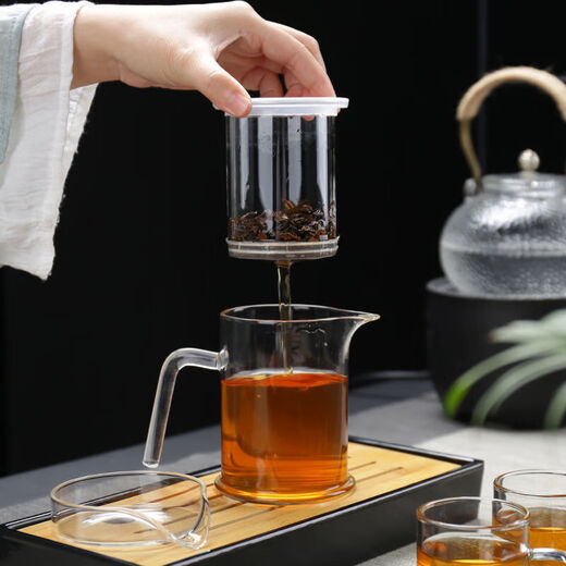 Chenbu warm glass teapot single pot tea set filter liner set tea tray tea set black tea snow chrysanthemum cup tea cup pot 7-character glass teapot 300ml