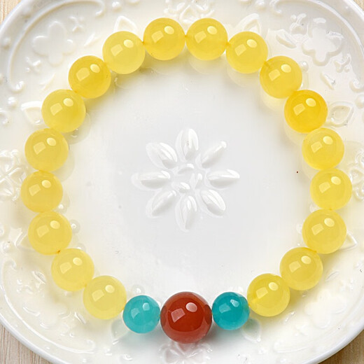 OUCERNY Beeswax Bracelet Amber Southern Red Duobao Bracelet Natural Raw Mineral Stone Duobao Bracelet for Women with Certificate Ready Shipment Arrangement on the Best