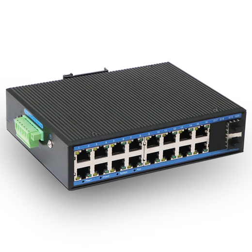 AOPRE (Internet Opere) Interruptor de grado industrial Gigabit 2 Light 4 Light 8 Electric 16 Electric 24 Electric Fiber Converter Extender Protection Instalación de riel Poe Instalación de riel Gigabit 2 Light 16 Electric (T6216G-SFP) No está equipado con suministro de alimentación