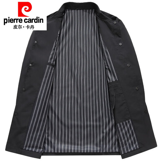 Pierre Cardin Lapel Solid Color Casual Windbreaker Men's Short 2026 Spring and Autumn New Business Lightweight Jacket Gray 180/XL