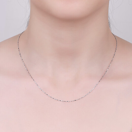 Caibai Jewelry Platinum Necklace Pt950 Yuanbao Fashion Necklace Price Approximately 3.20g Approximately 40cm