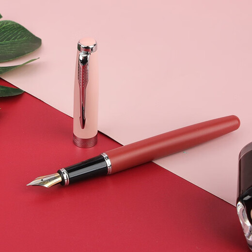 英雄（HERO）钢笔文具时尚男女铱金钢笔1502商务办公个性钢笔礼盒套装 红色