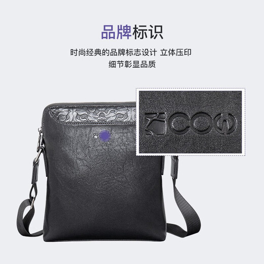 Französische Kuhwuchterbeutel Herren-Crossbody-Tasche Herrenbag Business Casual Bag Handtasche Geschäfts Reisebag C-9898 Single Schulter schwarz