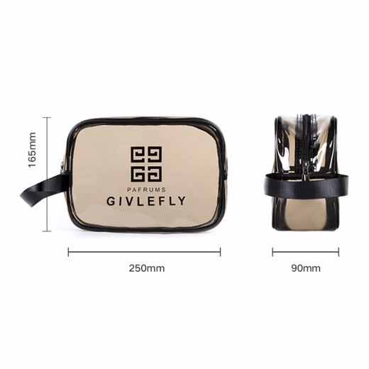 Biaz Outdoor Travel Toiletries Bag Portable Makeup Storage Bag Toiletries Storage Bag/Bag Transparent Black