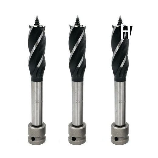 BAI MU GE electric wrench 18-turn carpentry 20 twist template drill high-speed steel 22 special electric wrench extension four-slot four-edged self-tapping drill 20mm sharp type