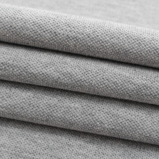 YOUNGOR short-sleeved POLO shirt men's lapel chest embroidered cotton elastic fabric POLO shirt new product gray 2XL