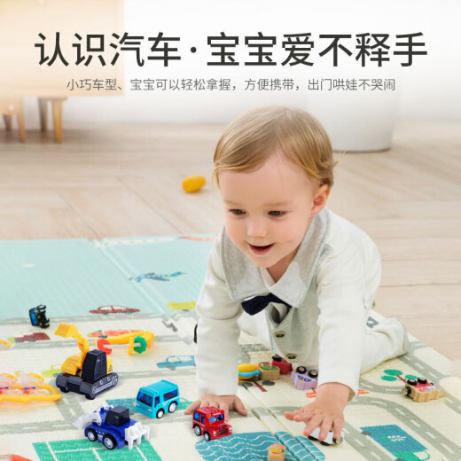Shifeng children's toy car pull-back alloy car car model children's gift boy toy mini alloy engineering vehicle 8-piece set Children's Day gift