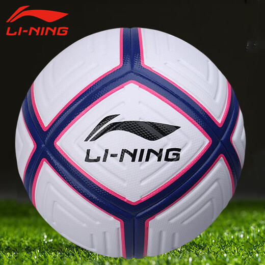 李宁（LI-NING）足球5号成人青少年儿童幼儿园专用球专业比赛中考训练机缝工艺球 5号 极彩时尚699-2