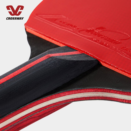 CROSSWAY table tennis racket six-star double-sided anti-adhesive, amateur, intermediate and advanced offense and defense, professional competition training, best-selling six-star 1 pack, horizontal racket + 10 balls
