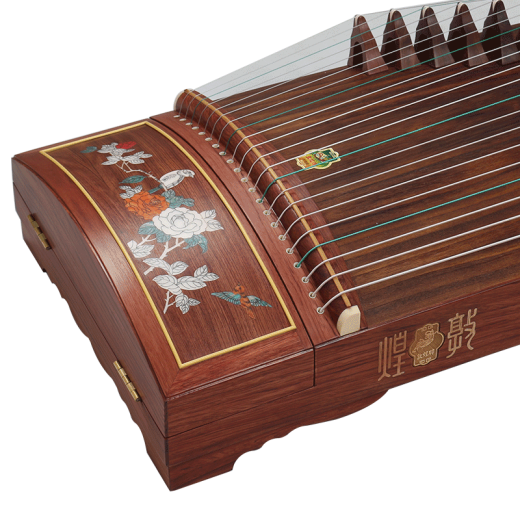 Brand Dunhuang Guzheng 696d Doble grúa Doble Chaoyang Rango de rendimiento para principiantes Zheng National Musical Instrument Factory 694L Colored Peony (conjunto completo de paquetes de regalos)
